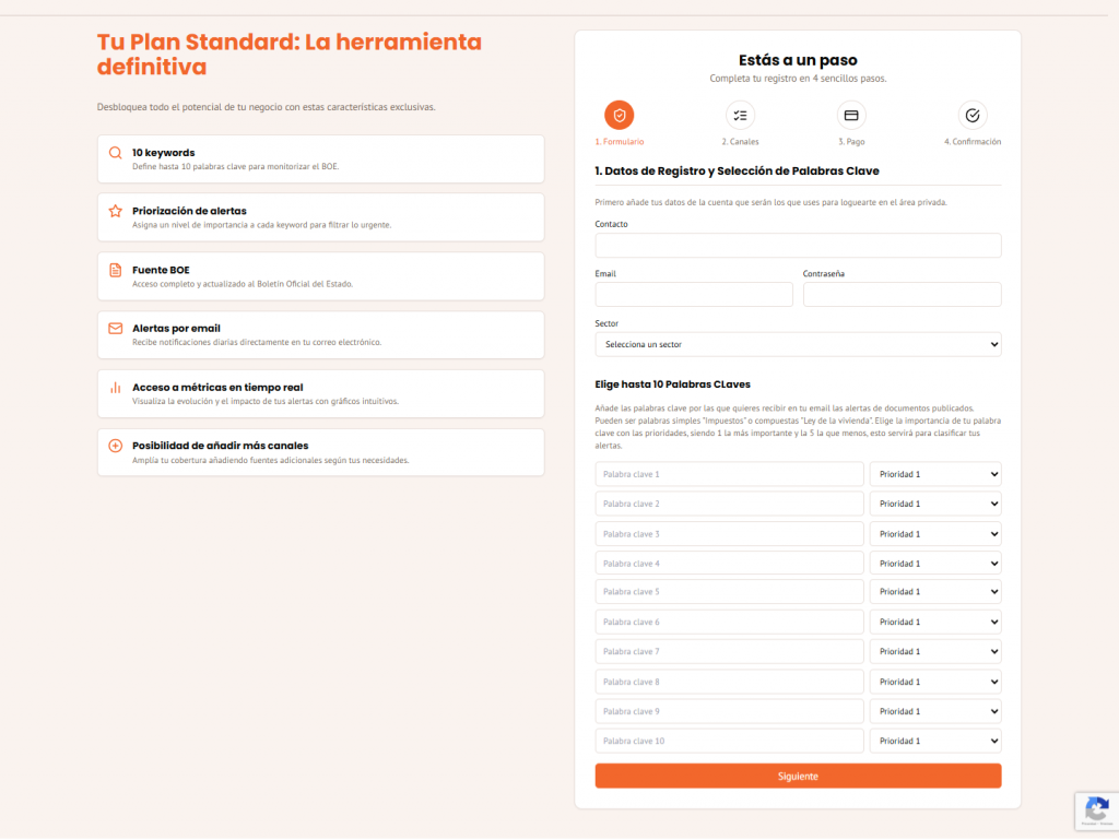 Configuración de palabras clave y reglas de IA