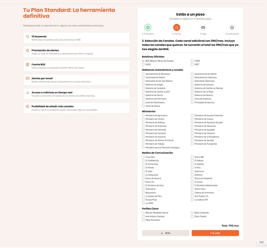 Fuentes oficiales monitorizadas por la IA
